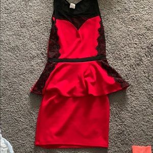Red and black Lacey dress